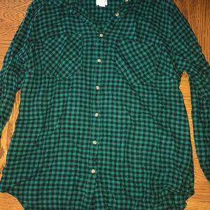 Green plaid flannel